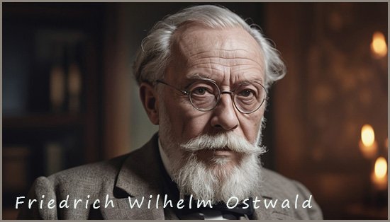 Portrait of Friedrich Wilhelm Ostwald, inventor of the process for making nitric acid